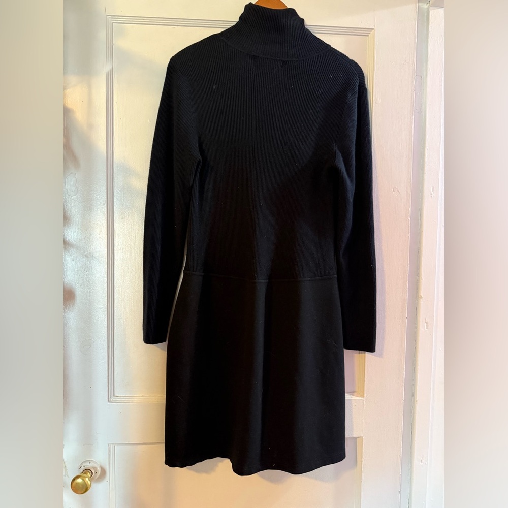 Michael Kors Black Turtleneck Long-Sleeve Knit Dress - Picture 2 of 3